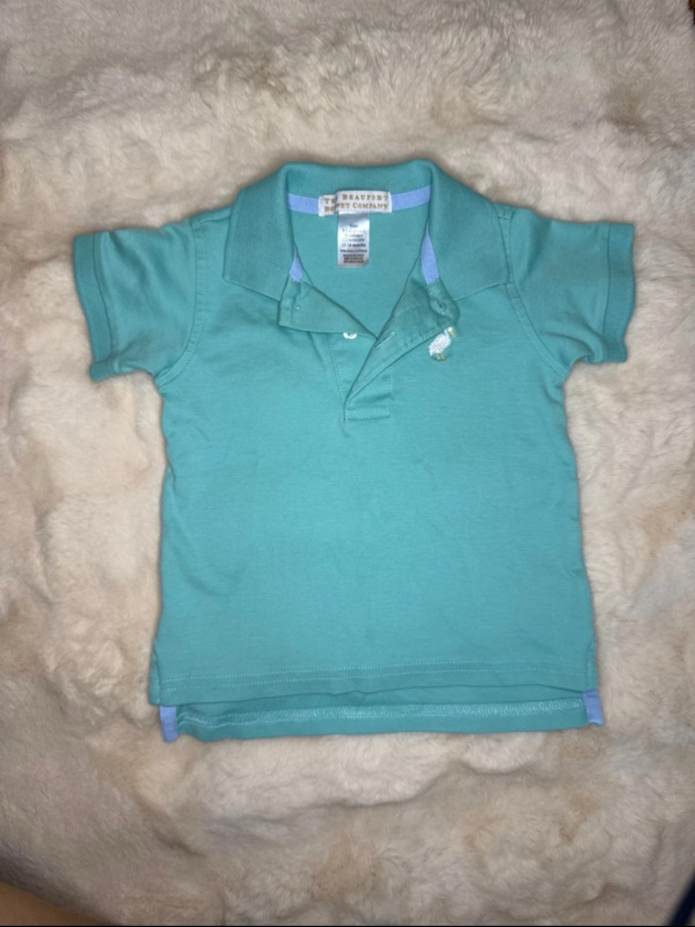 The Beaufort Bonnet Company Toddler Teal Polo Shirt